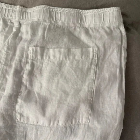James Perse White Linen Pants Size 3 NWOT